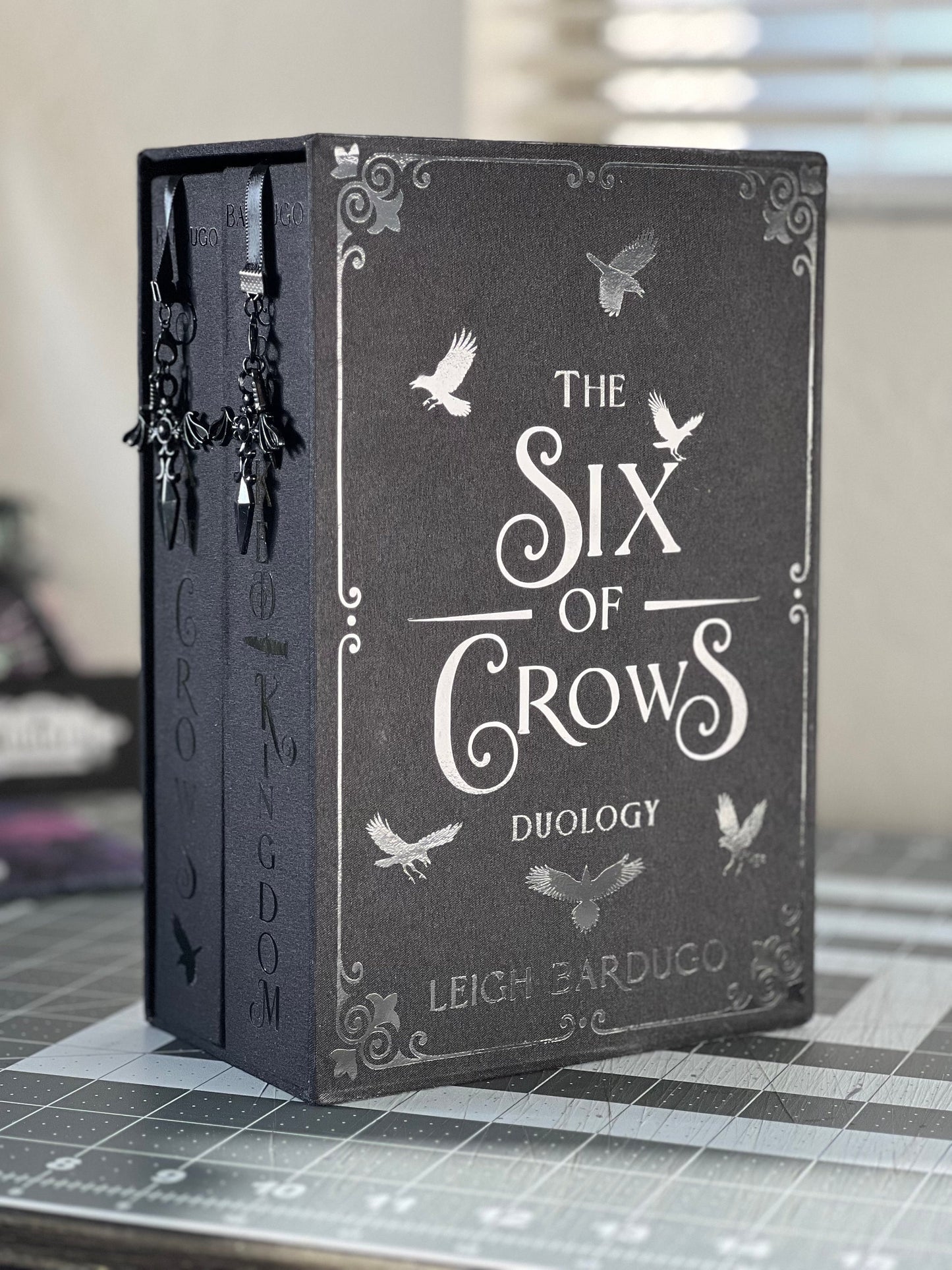 The Six of Crows Darkened Duology Handcrafted Rebound Rebind Hardcover by Leigh Bardugo