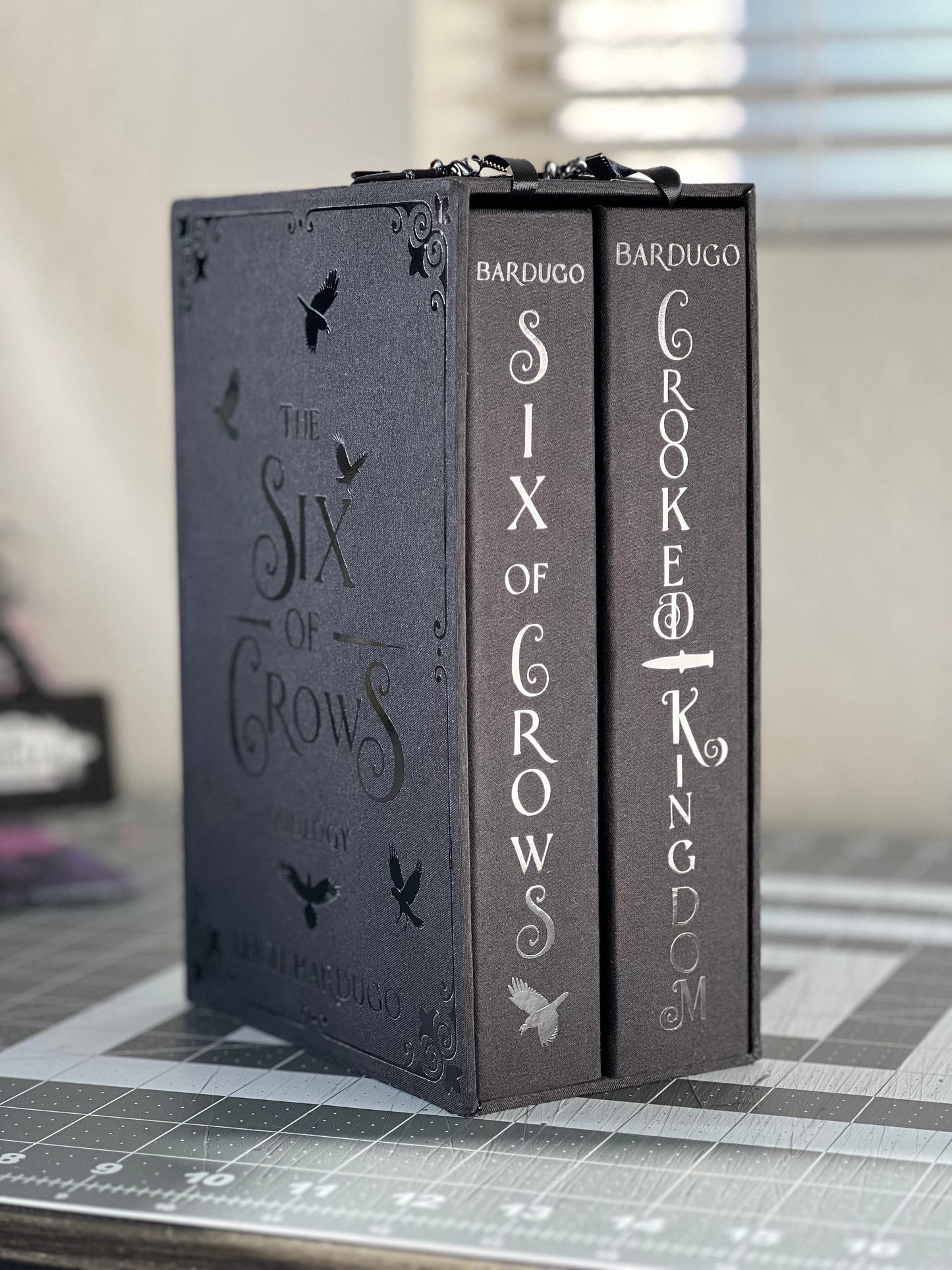 The Six of Crows Darkened Duology Handcrafted Rebound Rebind Hardcover by Leigh Bardugo
