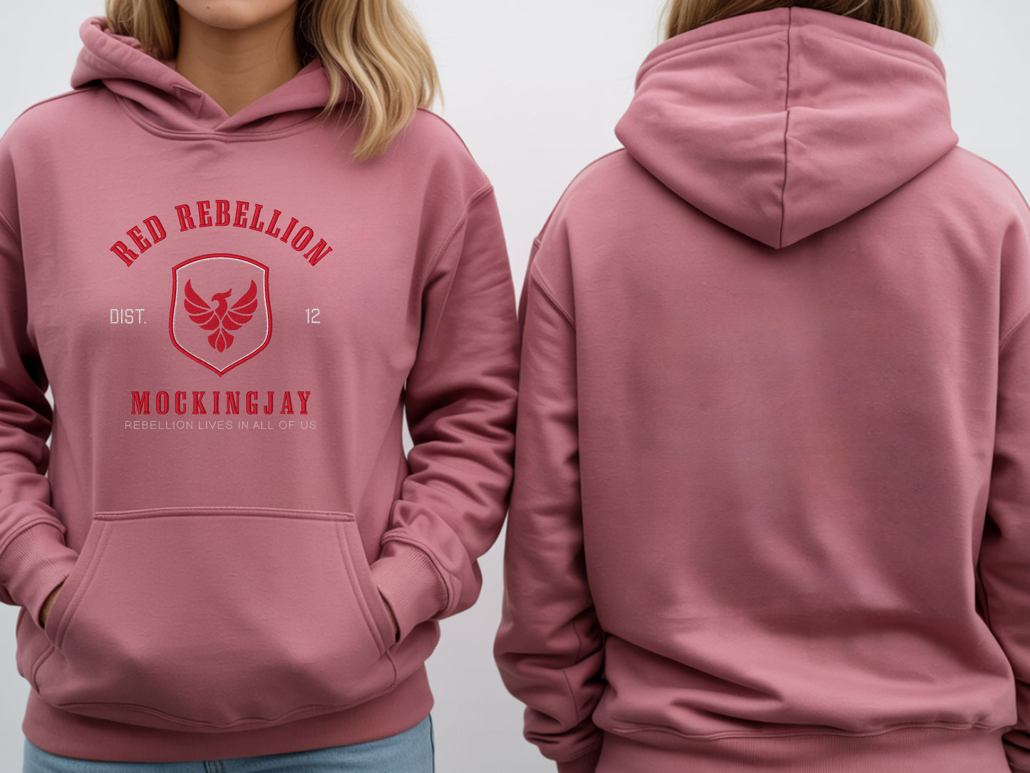 "Red Rebellion" - Sweater/Hoodie Embroidered Unisex