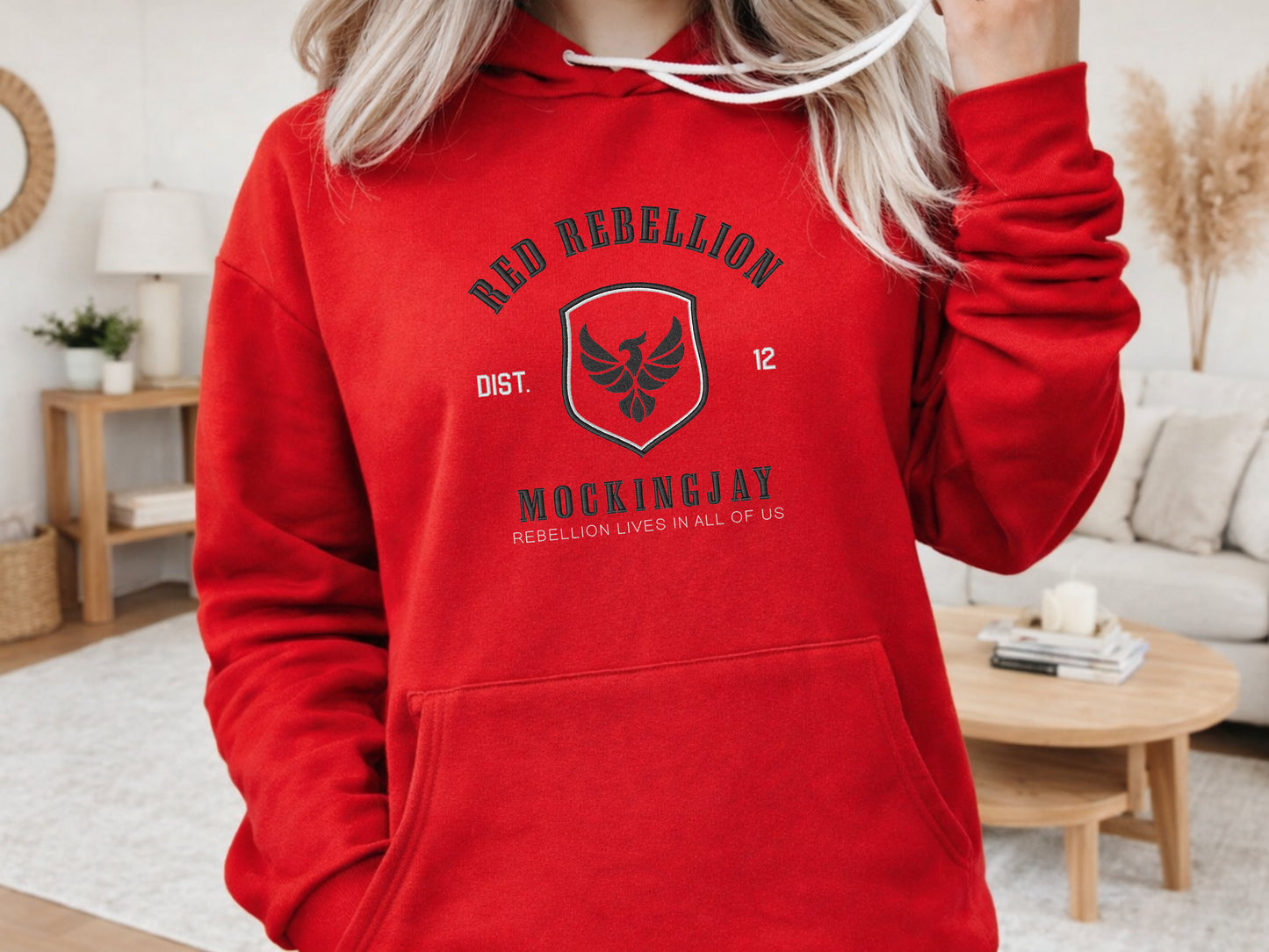 "Red Rebellion" - Sweater/Hoodie Embroidered Unisex