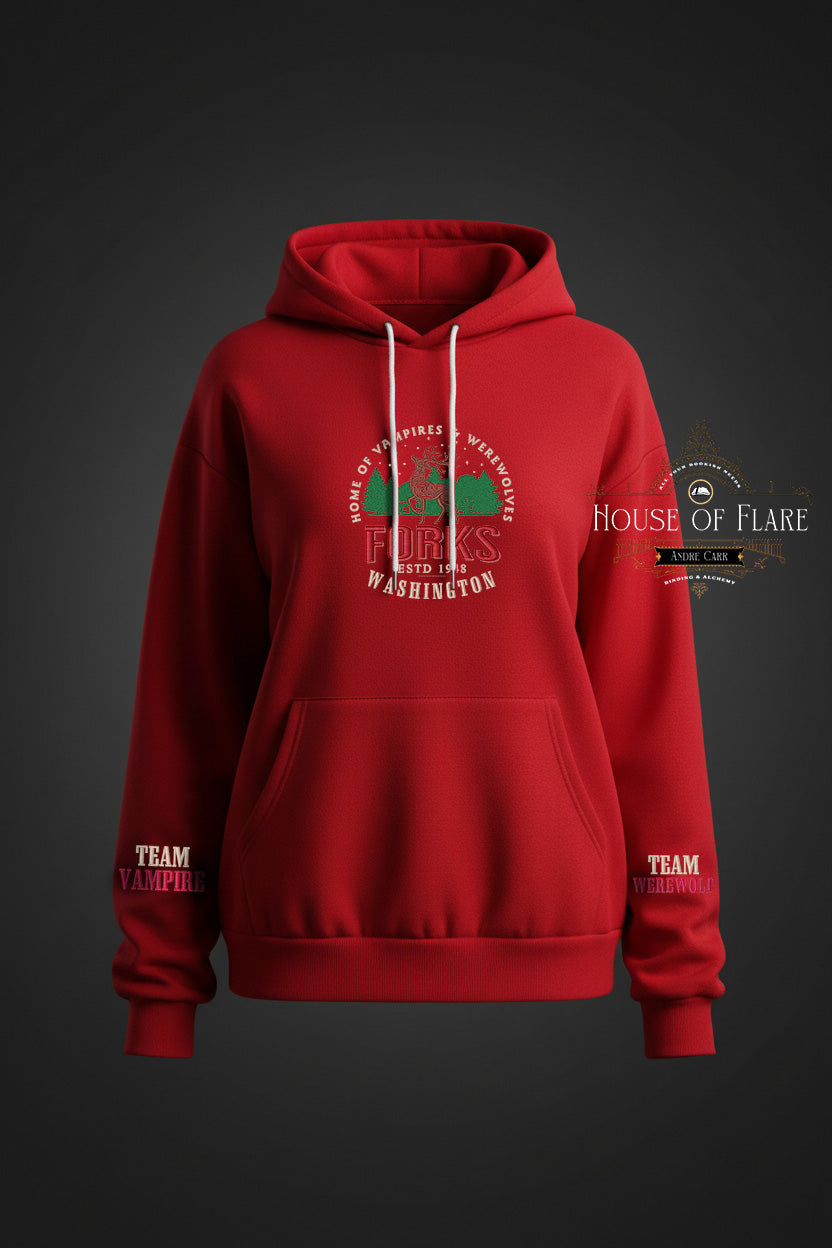 "FORKS Washington" - Sweater/Hoodie Embroidered Unisex