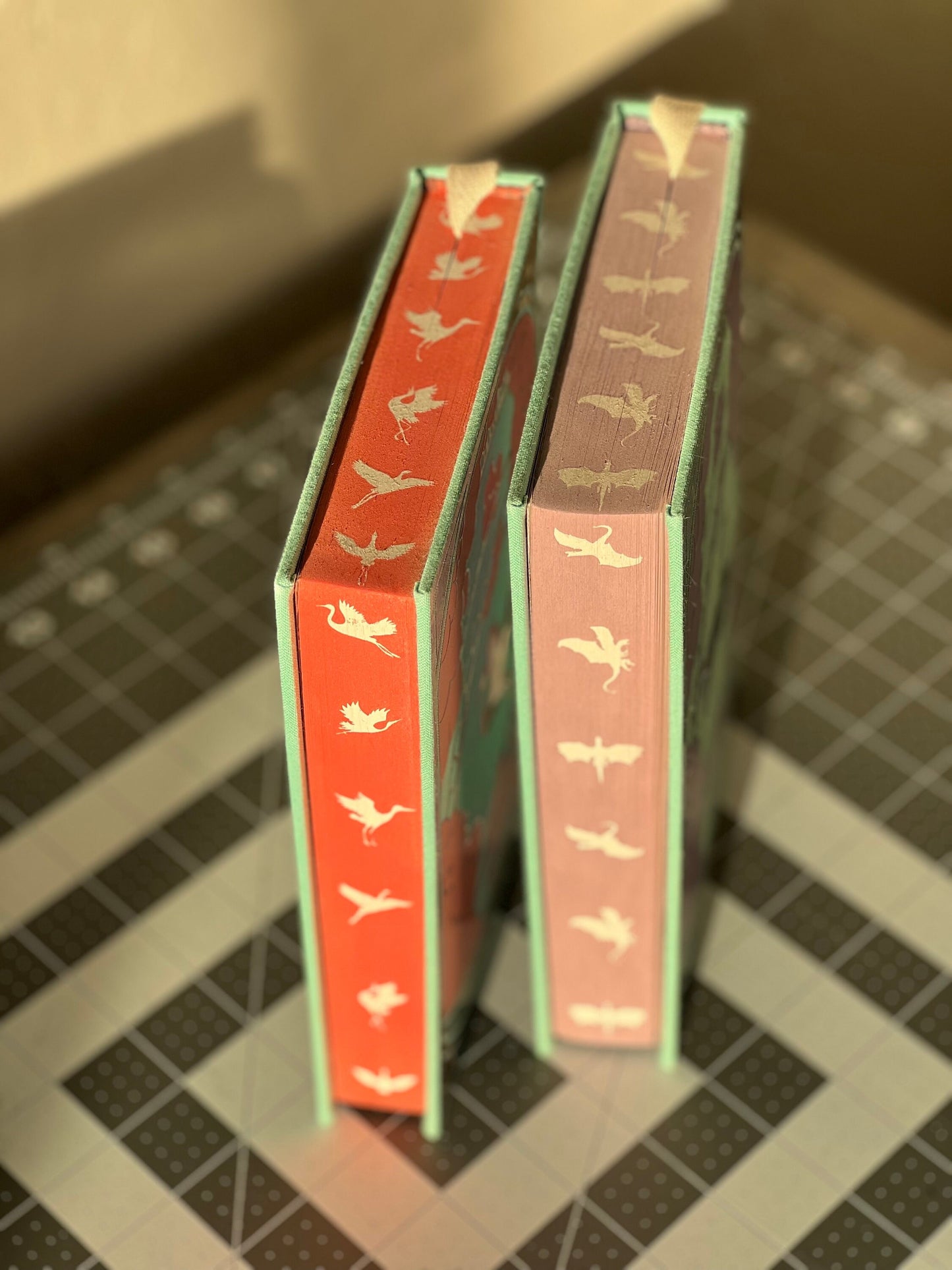 Six Crimson Cranes & The Dragons Promise by Elizabeth Lim Special Edition Rebinds Sprayed Edges Built in bookmark