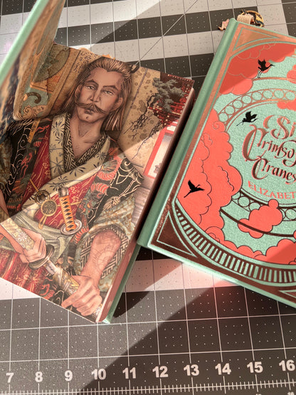 Six Crimson Cranes & The Dragons Promise by Elizabeth Lim Special Edition Rebinds Sprayed Edges Built in bookmark