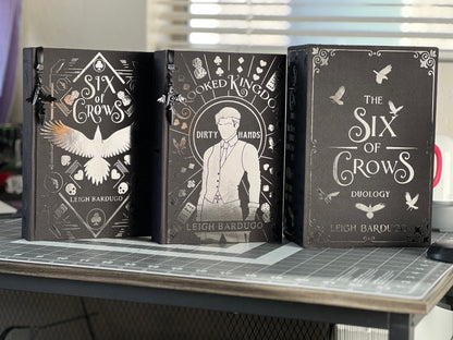 The Six of Crows Darkened Duology Handcrafted Rebound Rebind Hardcover by Leigh Bardugo