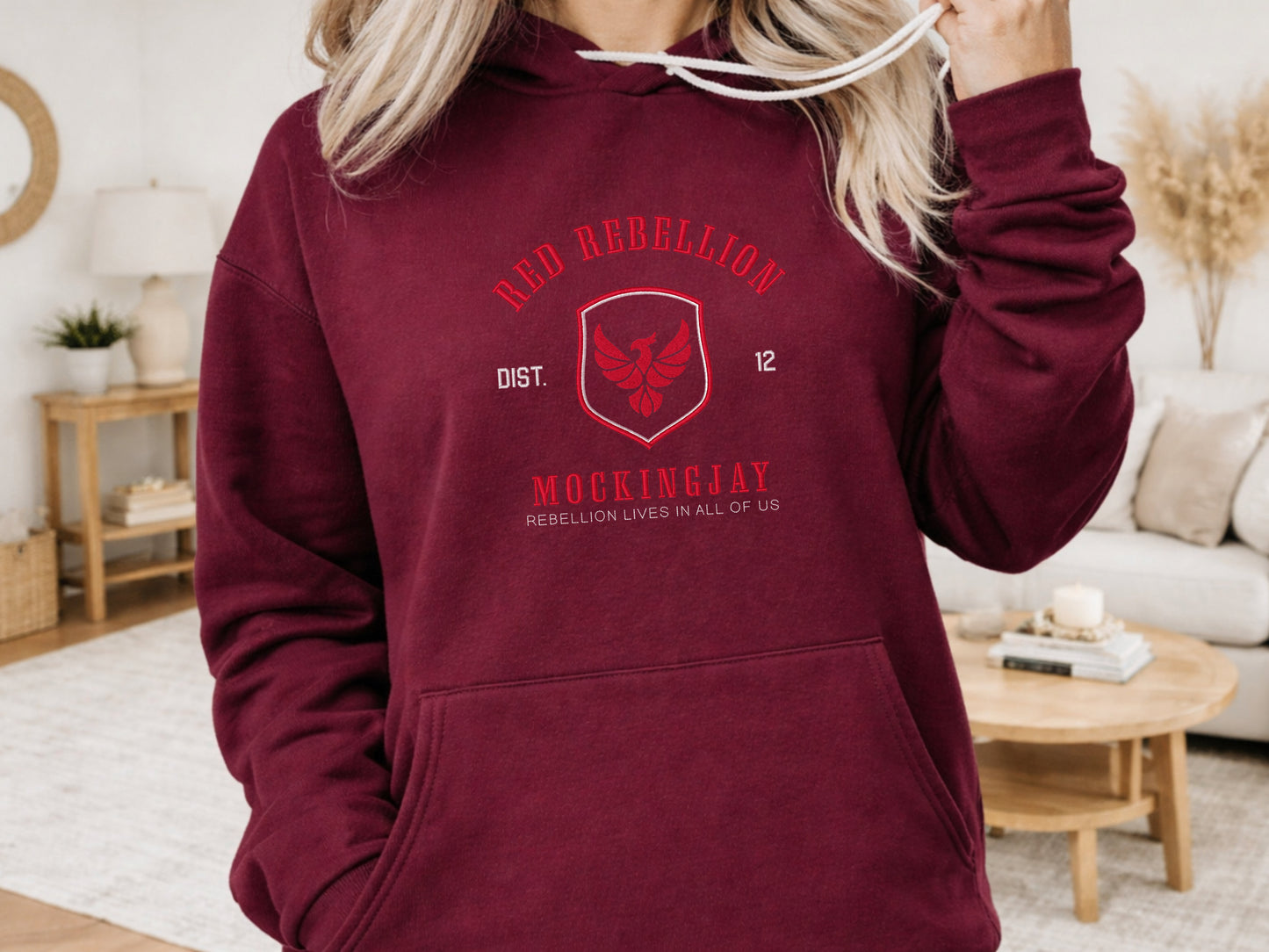 "Red Rebellion" - Sweater/Hoodie Embroidered Unisex