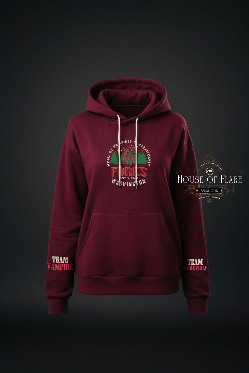 "FORKS Washington" - Sweater/Hoodie Embroidered Unisex