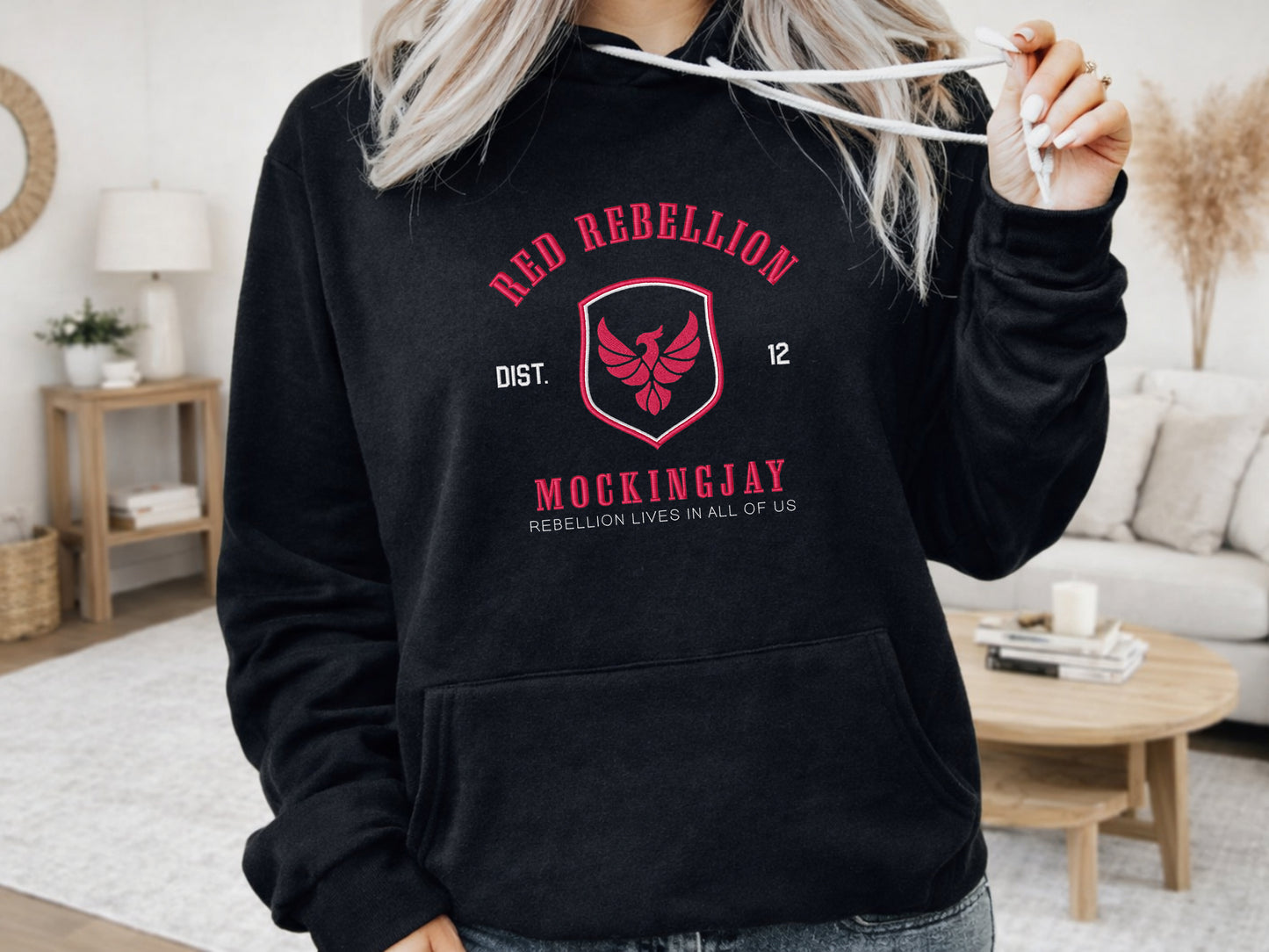 "Red Rebellion" - Sweater/Hoodie Embroidered Unisex