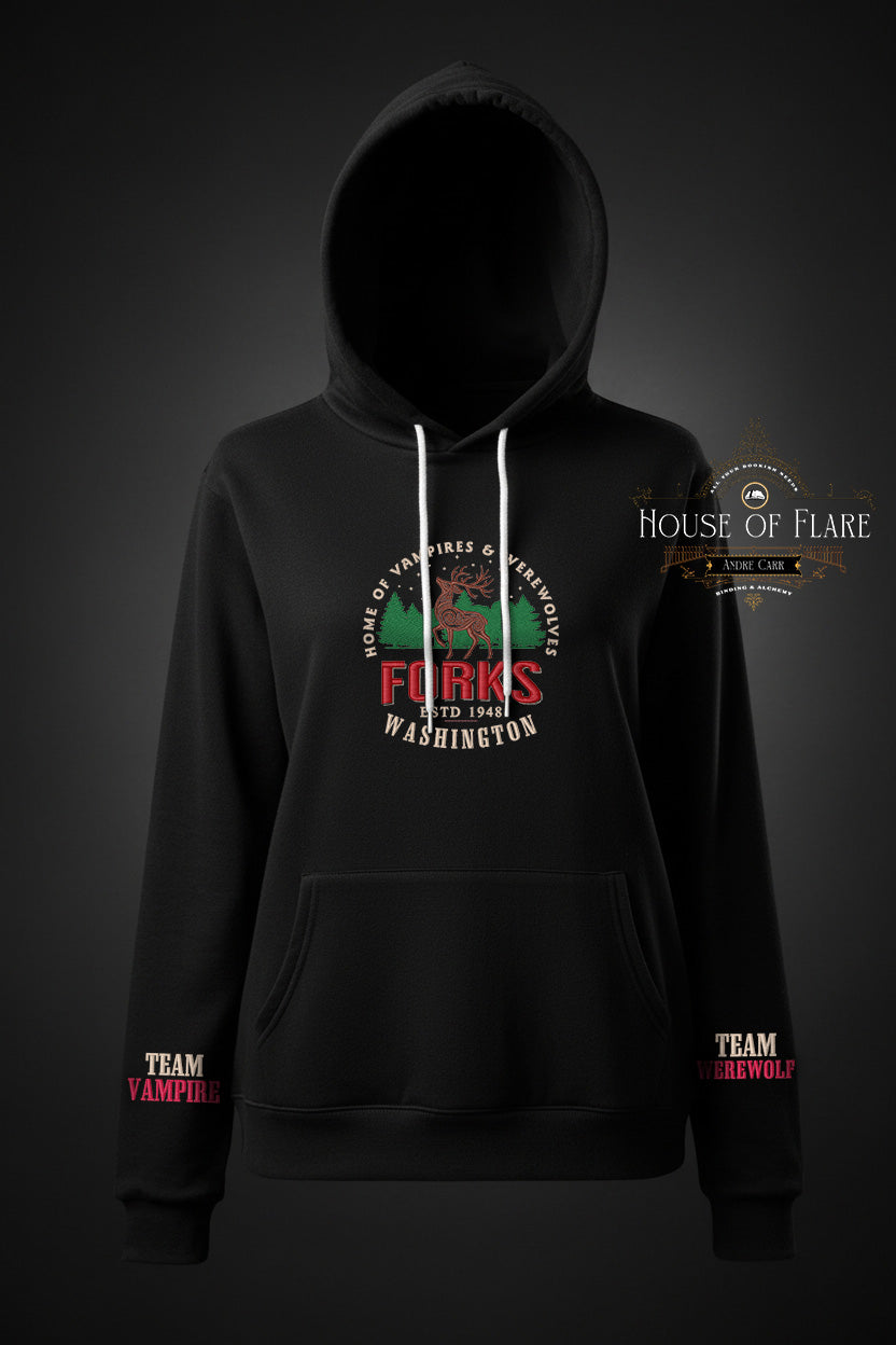 "FORKS Washington" - Sweater/Hoodie Embroidered Unisex