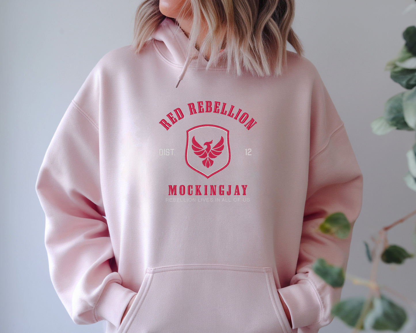 "Red Rebellion" - Sweater/Hoodie Embroidered Unisex