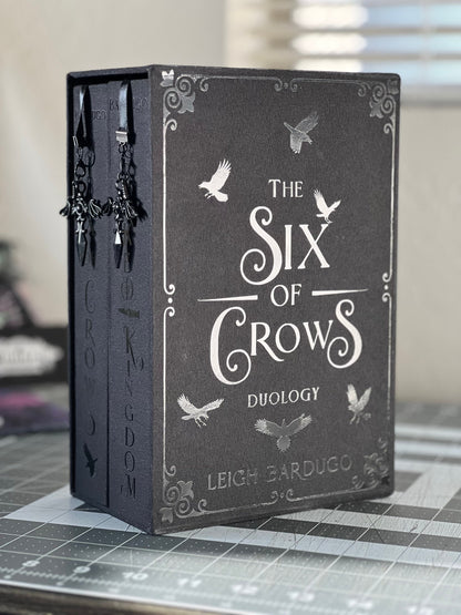 The Six of Crows Darkened Duology Handcrafted Rebound Rebind Hardcover by Leigh Bardugo