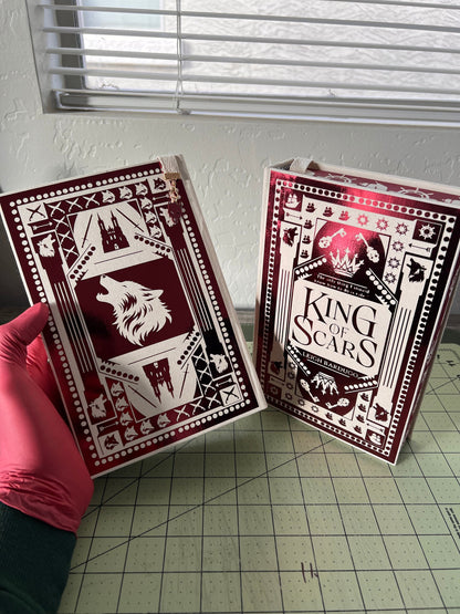 King of Scars & Rule of Wolves by Leigh Bardugo Handcrafted Rebounded Hardcover Special Edition Rebind