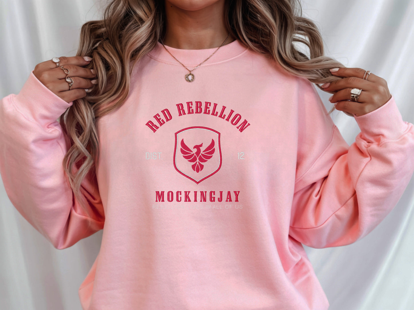 "Red Rebellion" - Sweater/Hoodie Embroidered Unisex