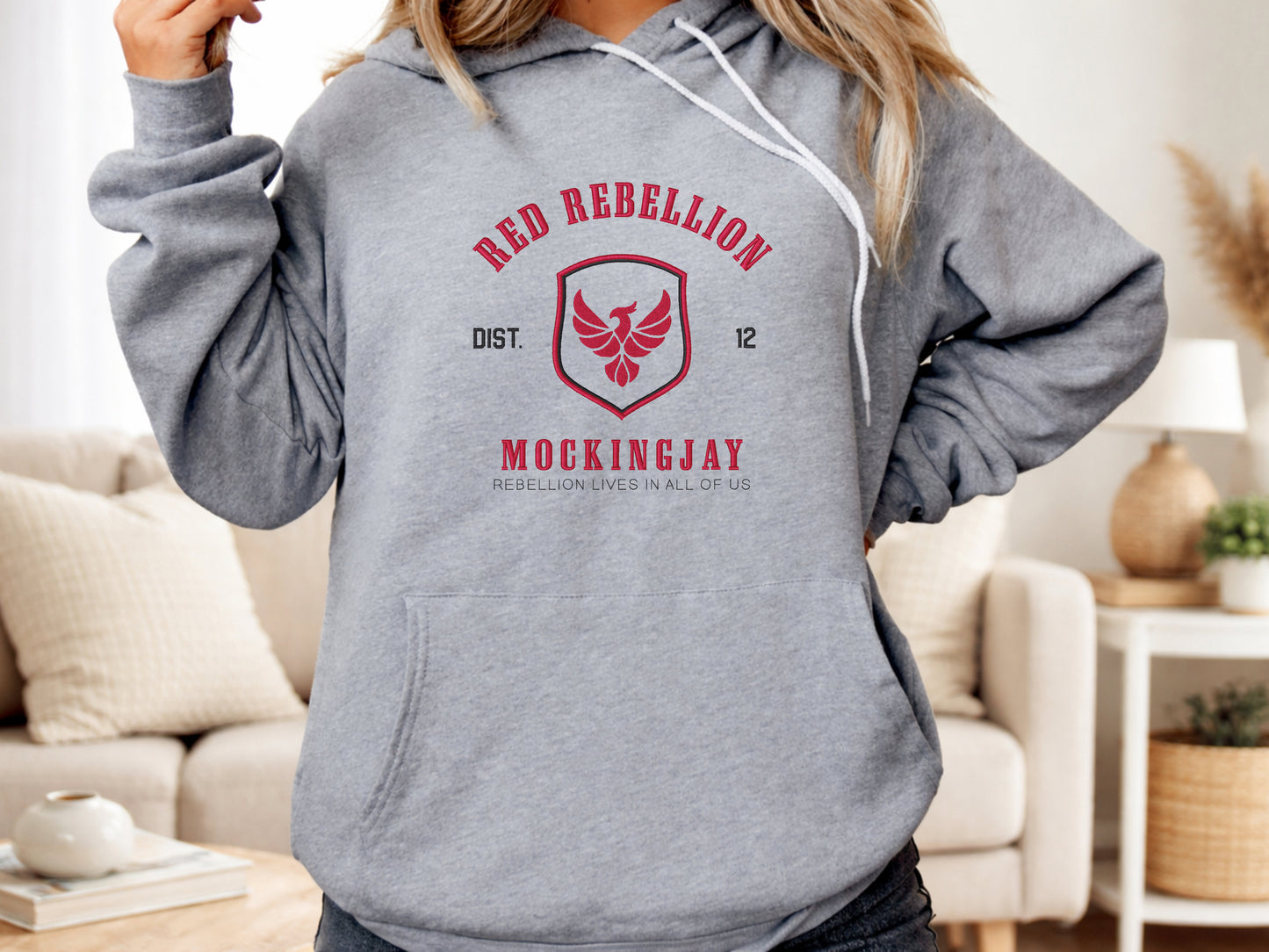 "Red Rebellion" - Sweater/Hoodie Embroidered Unisex