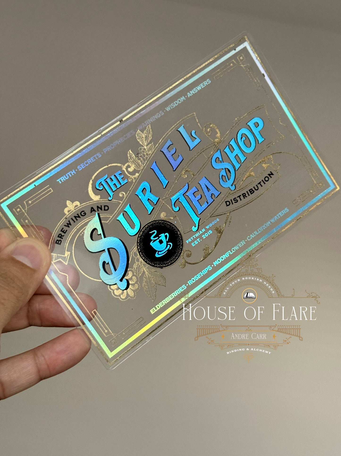 Court Invitations | Holographic Transparent Bookmarks