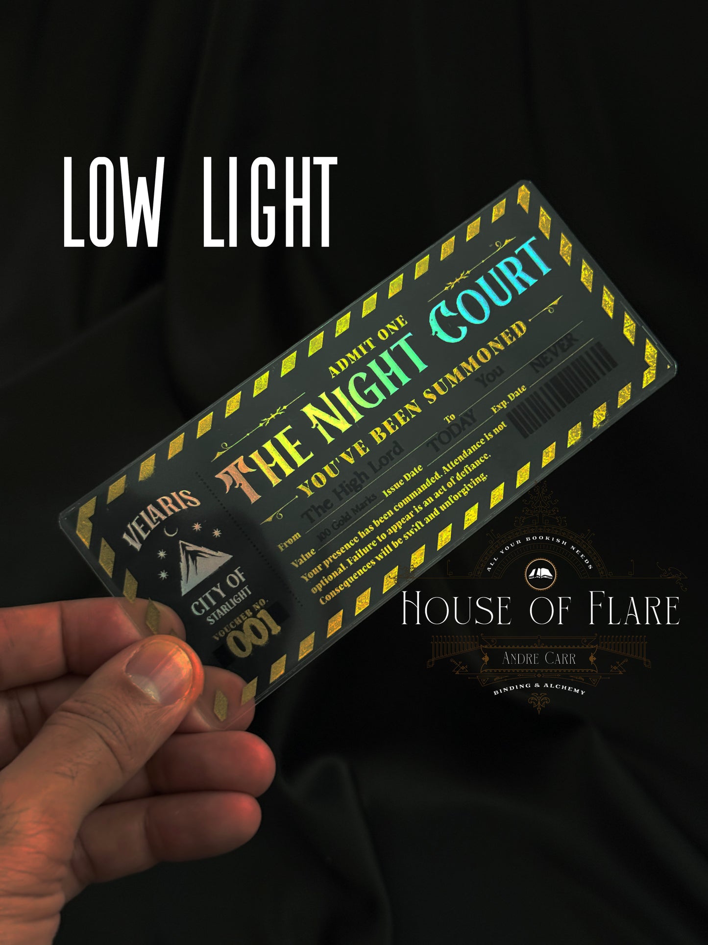 Court Invitations | Holographic Transparent Bookmarks