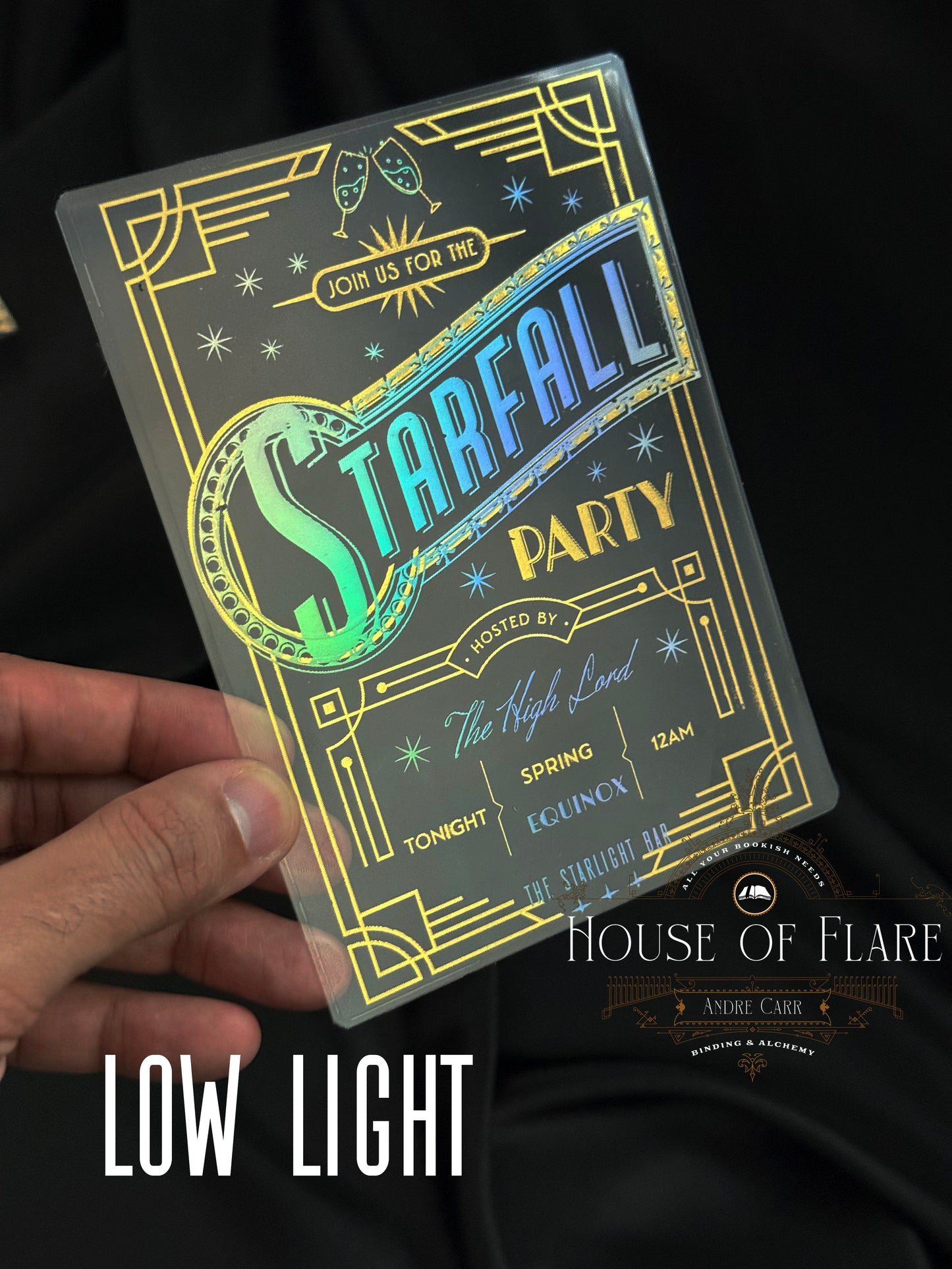 Court Invitations | Holographic Transparent Bookmarks