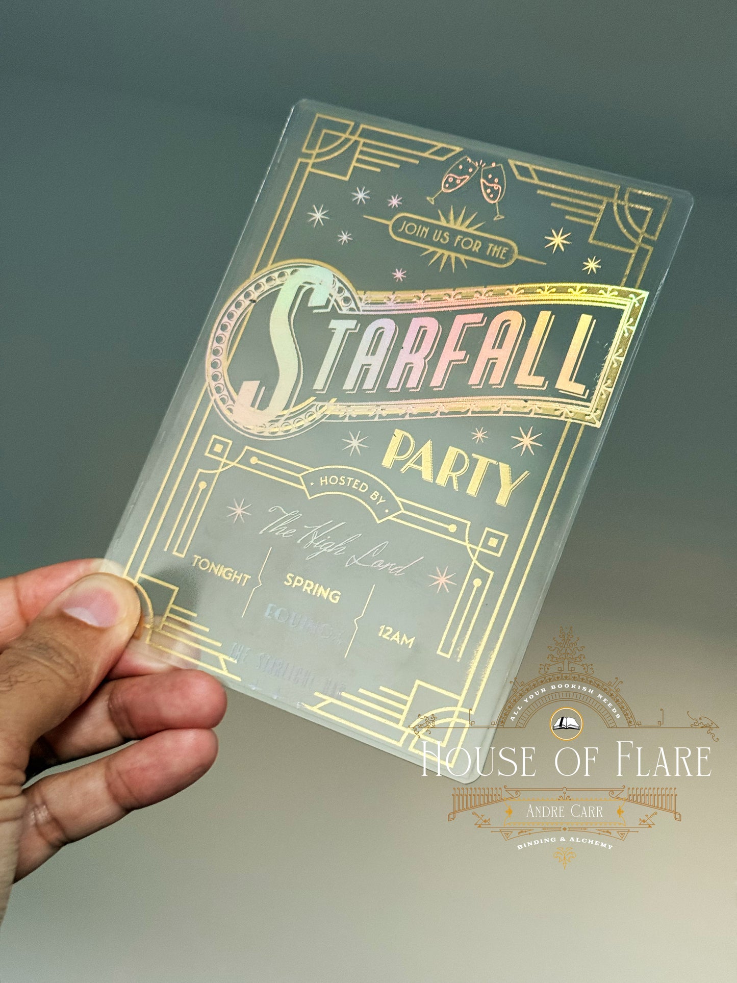 Court Invitations | Holographic Transparent Bookmarks