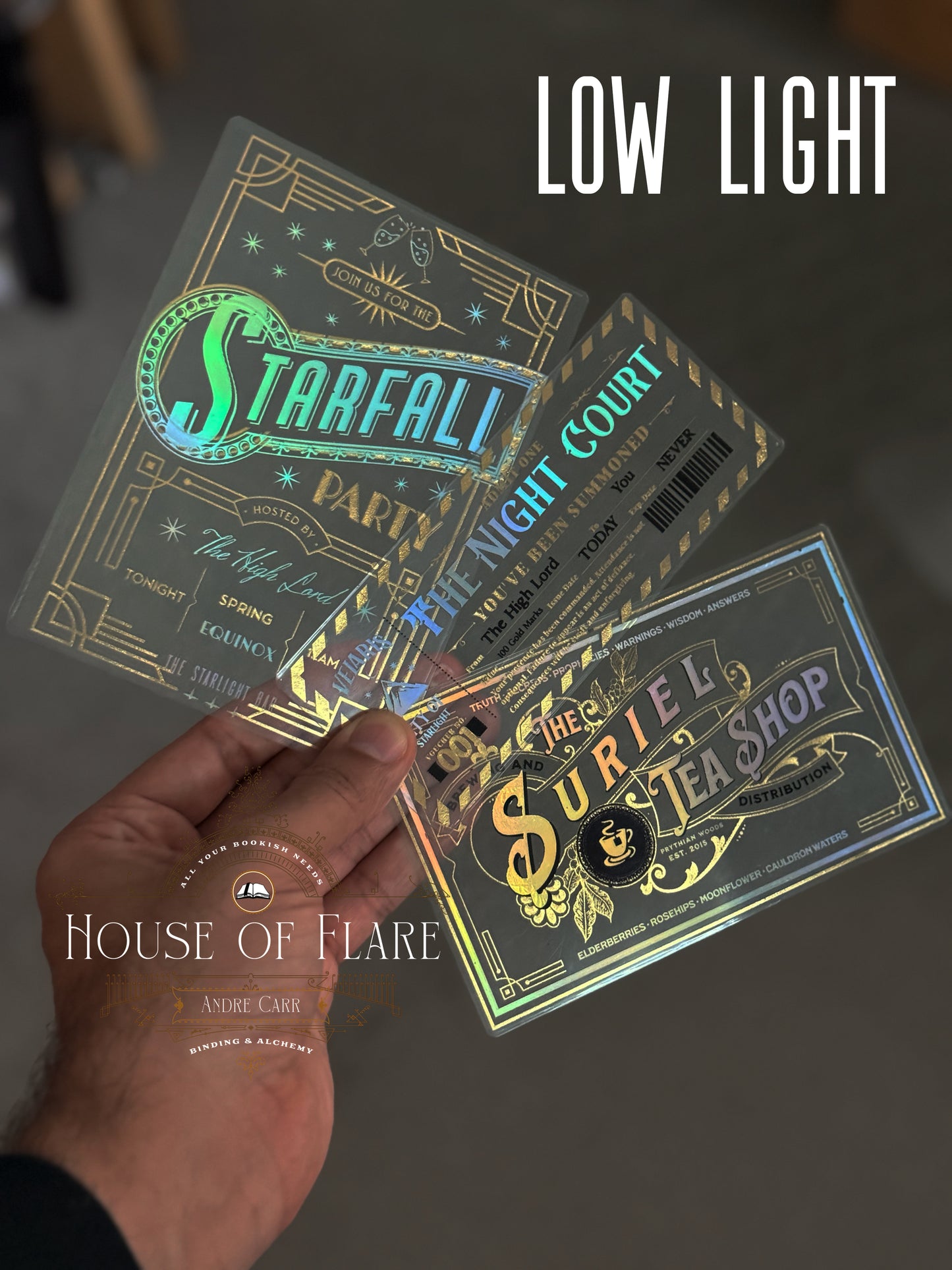 Court Invitations | Holographic Transparent Bookmarks