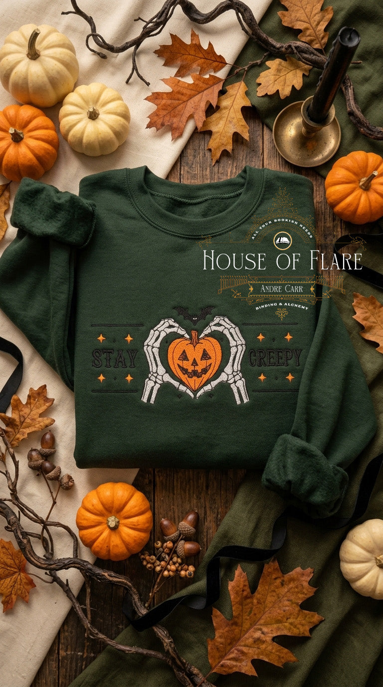 Stay Creepy - Embroidered Unisex Sweater