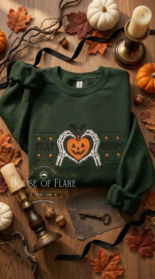 Stay Creepy - Embroidered Unisex Sweater