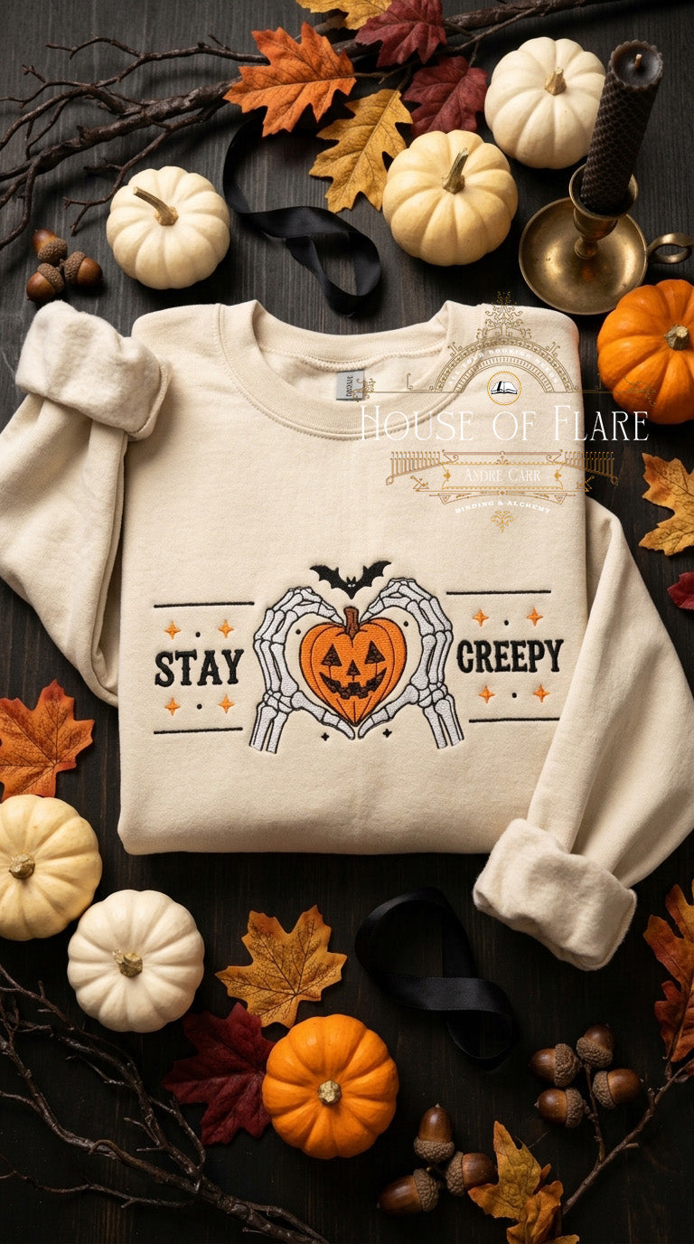 Stay Creepy - Embroidered Unisex Sweater