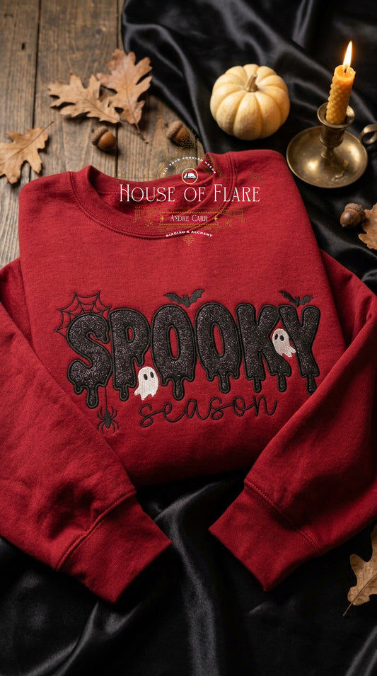 Spooky Season - Embroidered Appliqué Unisex Sweater