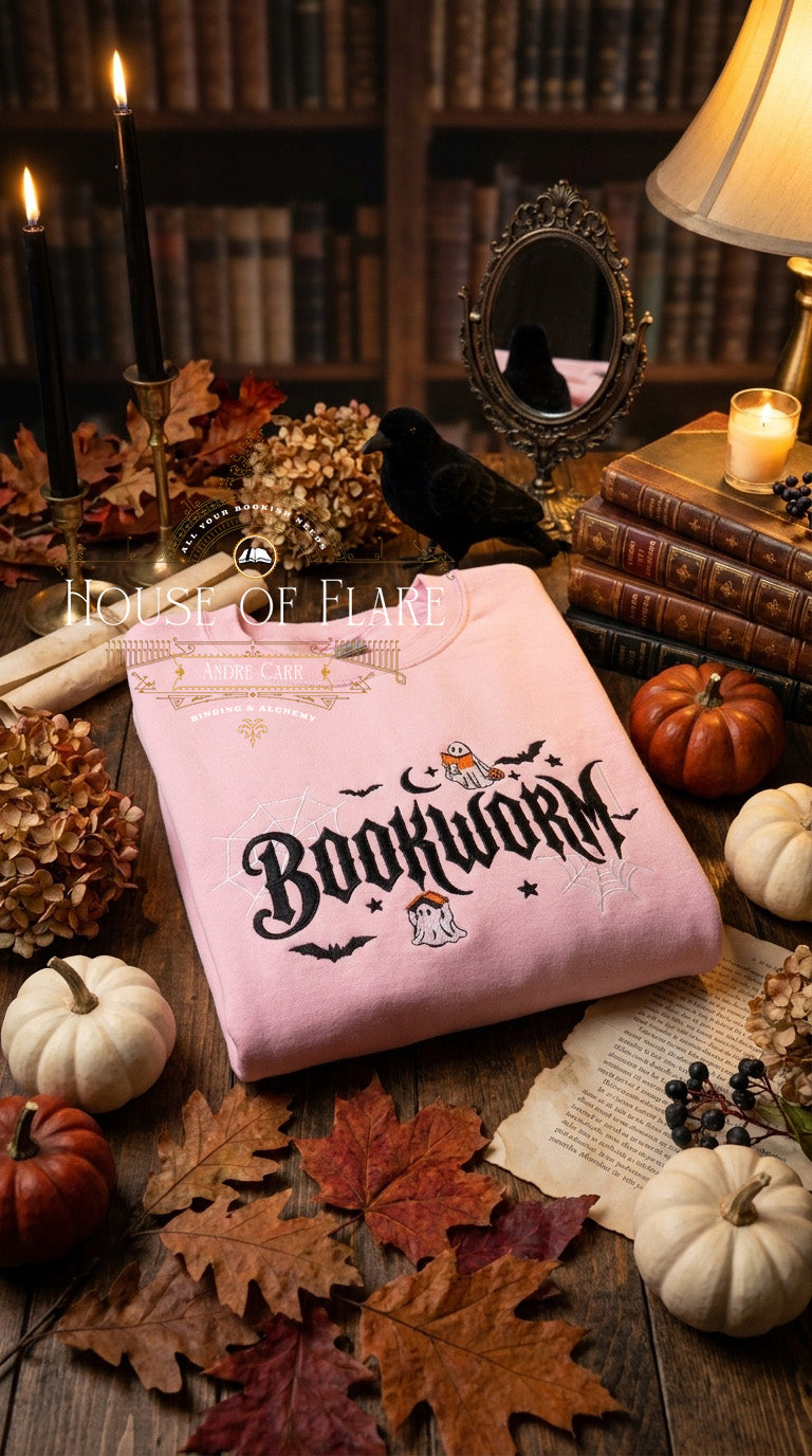 Bookworm Spooky - Embroidered Unisex Sweater