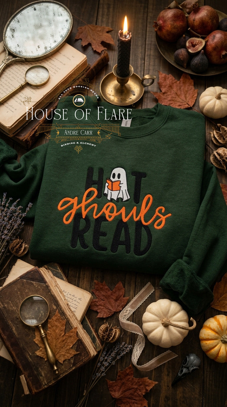 Hot ghouls Read Ghost - Embroidered Unisex Sweater