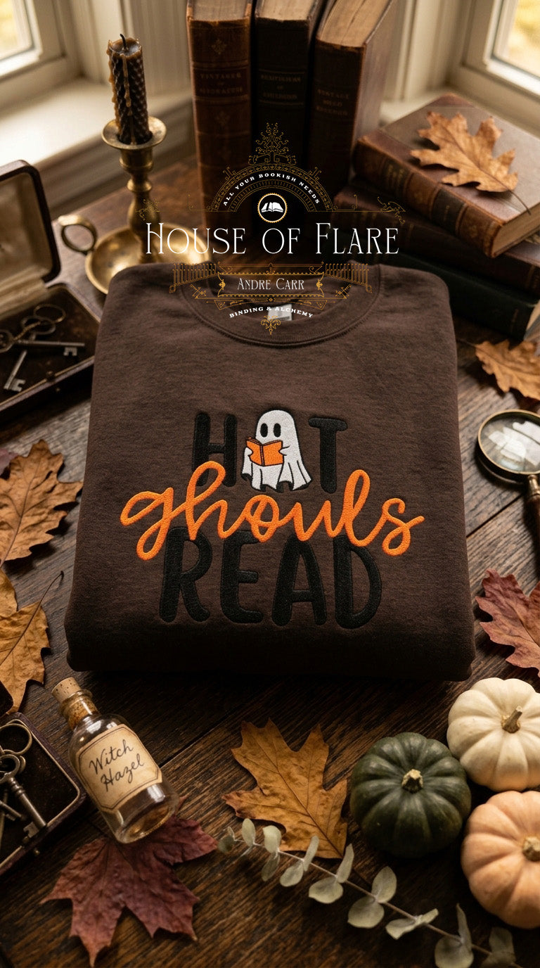 Hot ghouls Read Ghost - Embroidered Unisex Sweater
