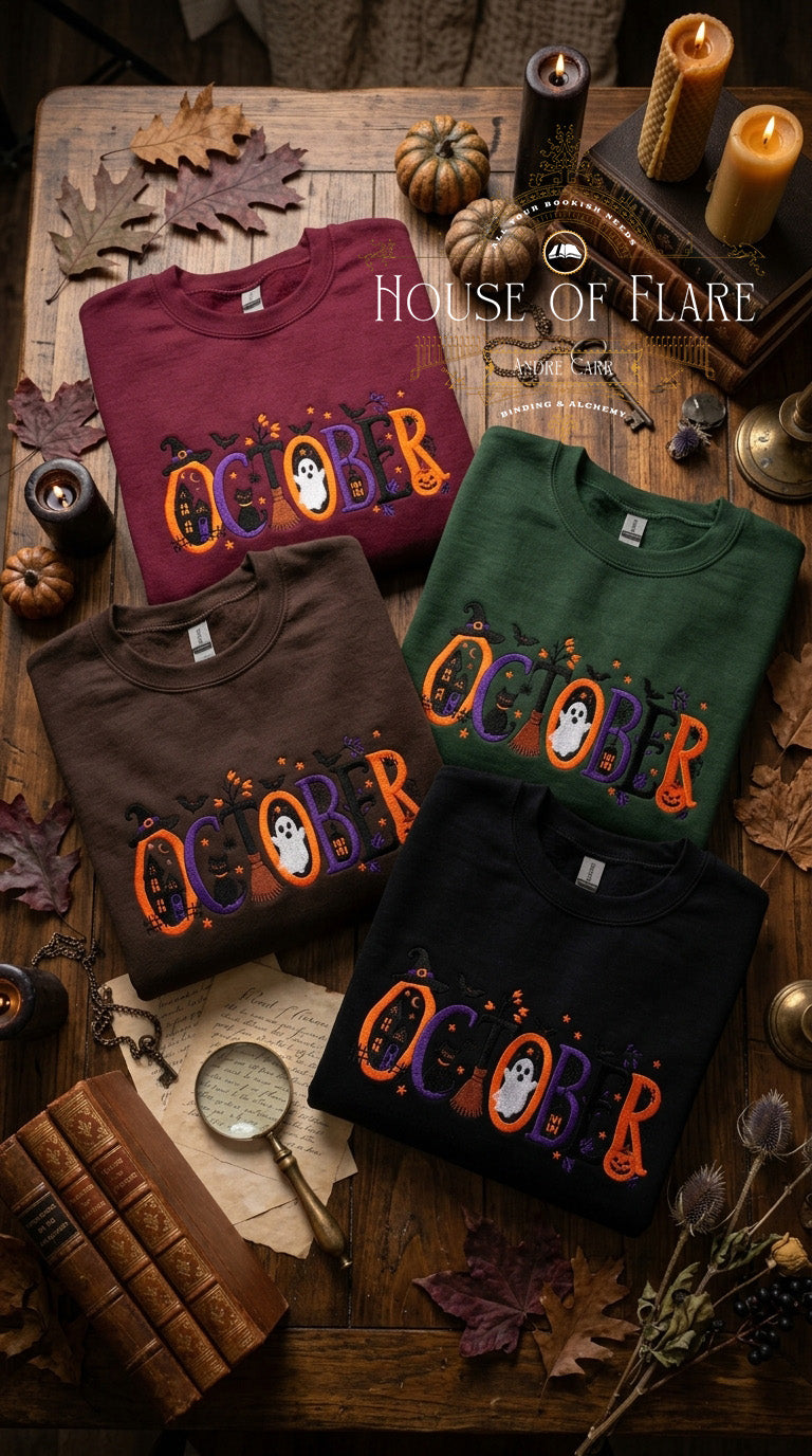 October Spooky - Embroidered Unisex Sweater