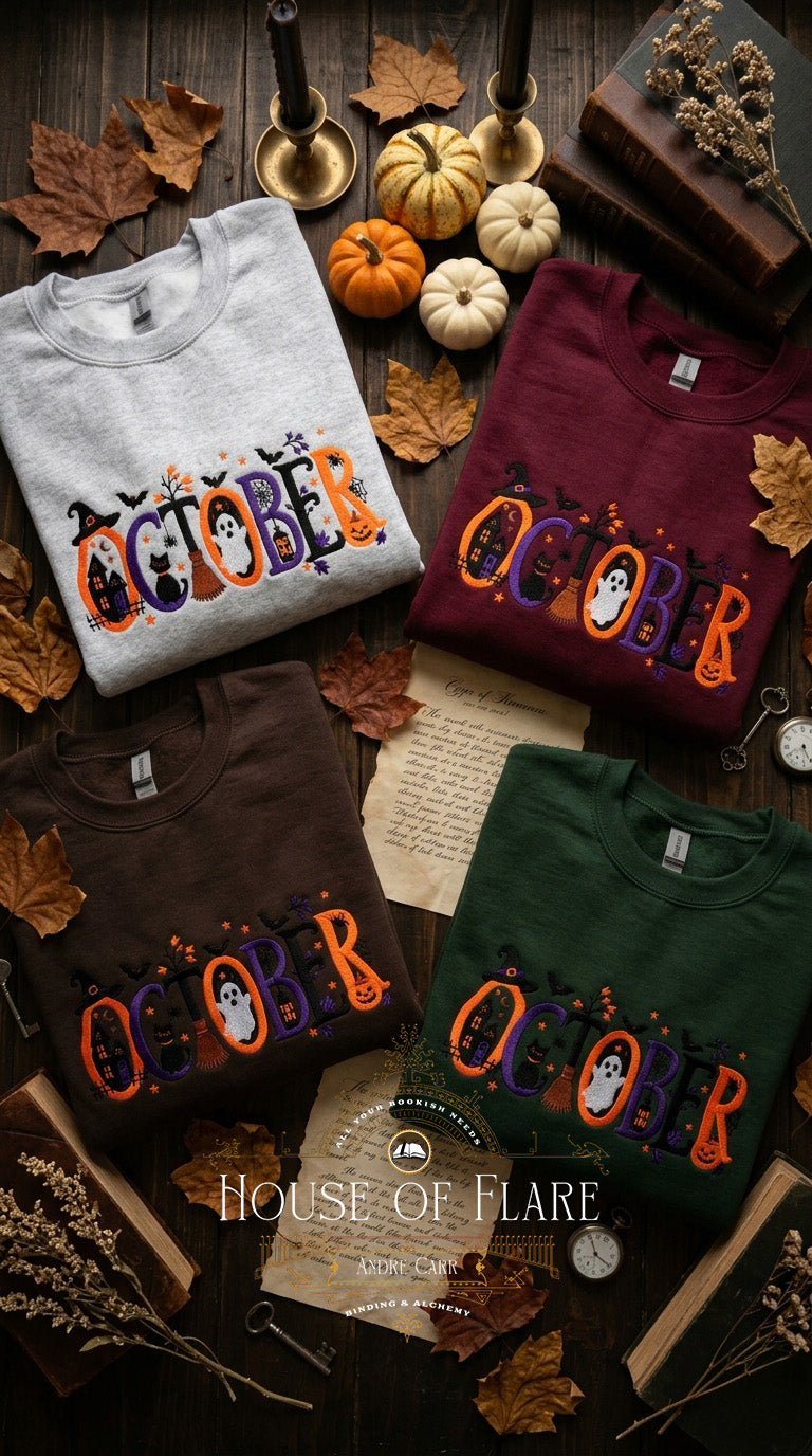 October Spooky - Embroidered Unisex Sweater