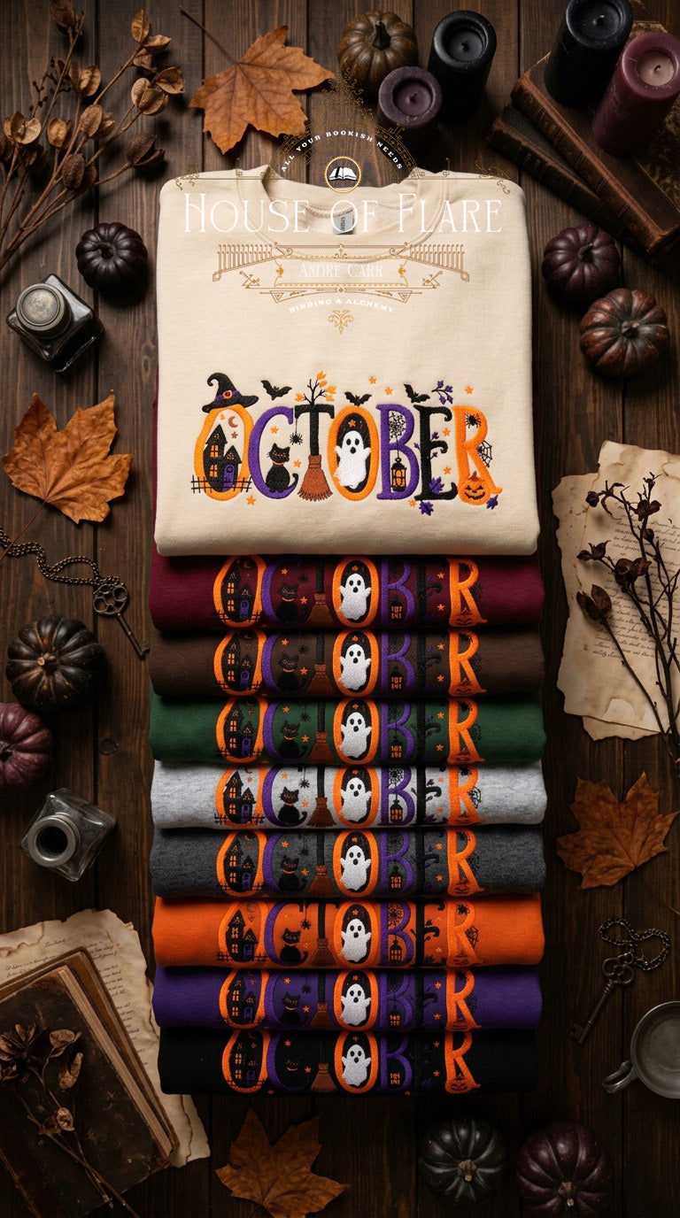 October Spooky - Embroidered Unisex Sweater