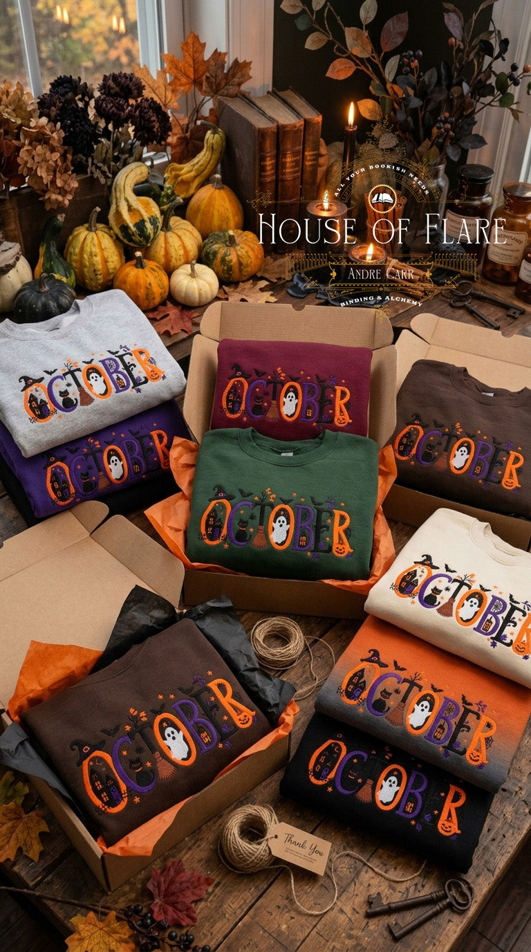 October Spooky - Embroidered Unisex Sweater