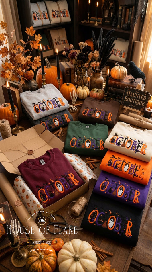 October Spooky - Embroidered Unisex Sweater