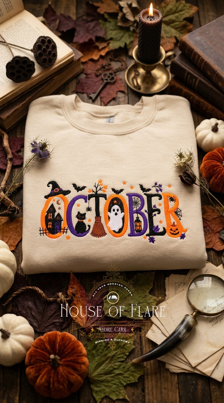 October Spooky - Embroidered Unisex Sweater