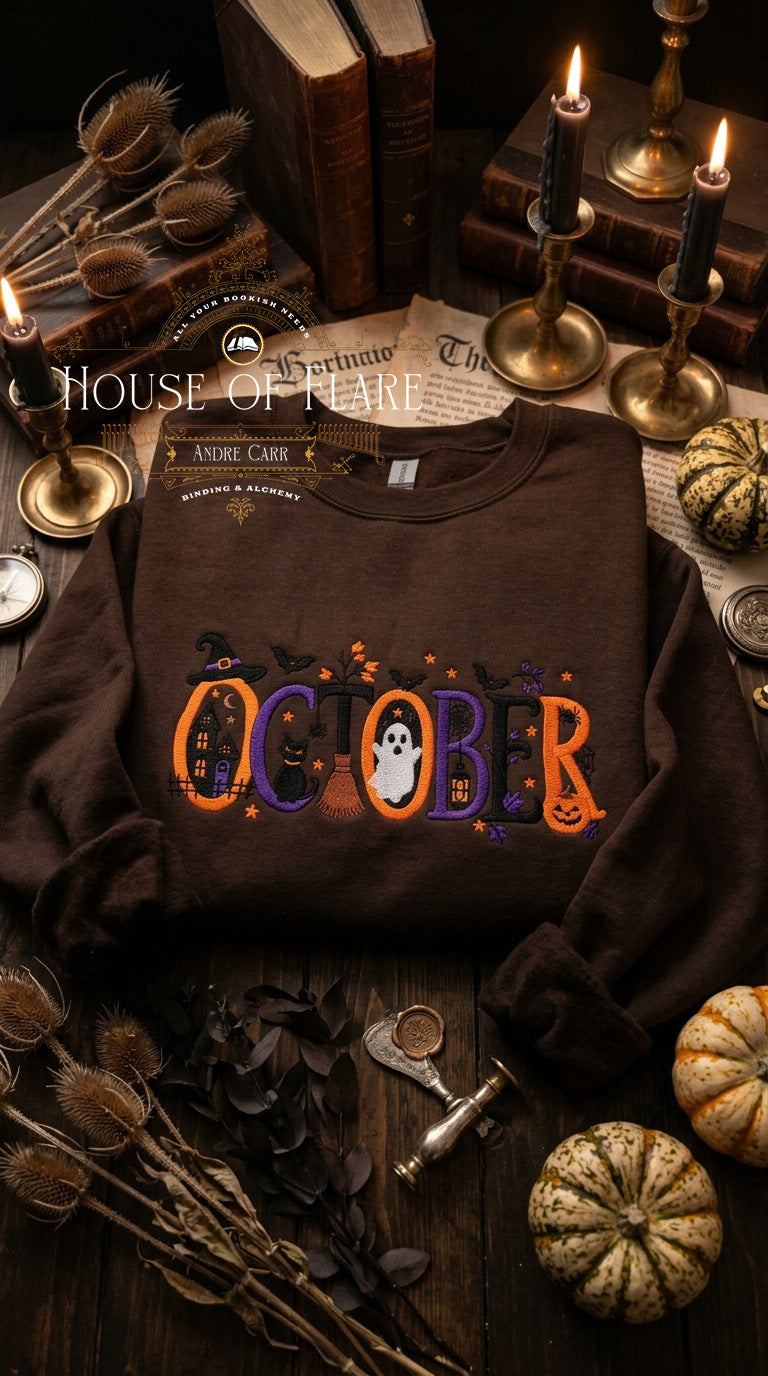 October Spooky - Embroidered Unisex Sweater