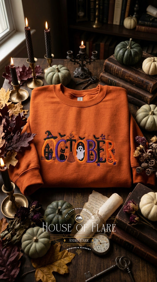 October Spooky - Embroidered Unisex Sweater