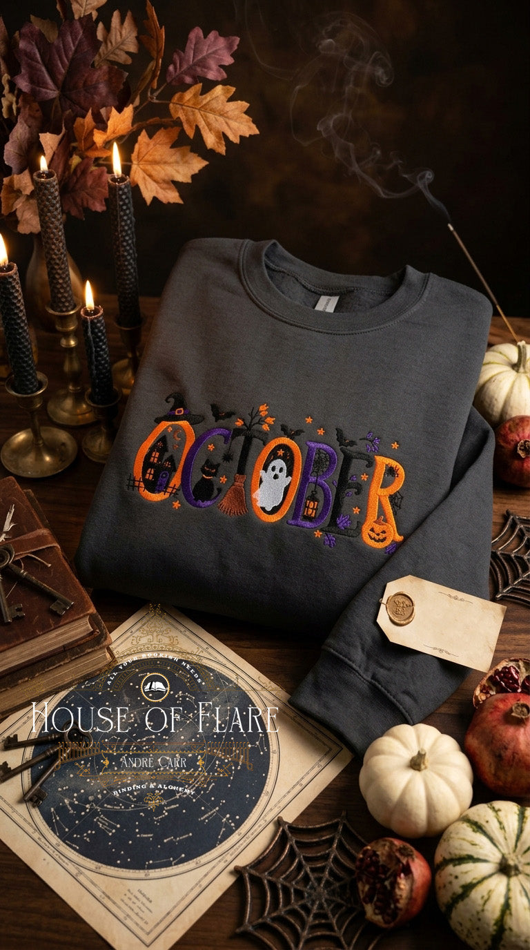 October Spooky - Embroidered Unisex Sweater