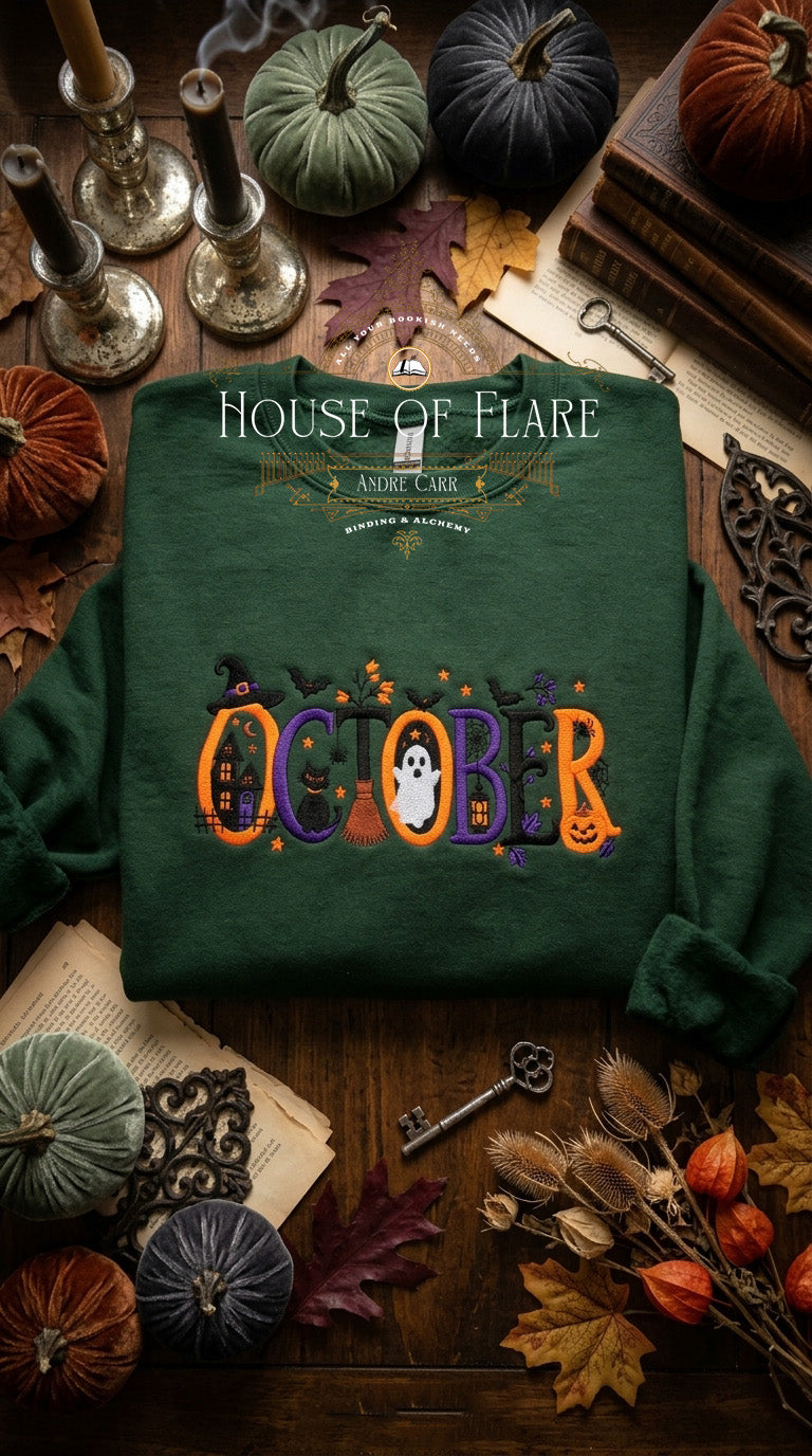 October Spooky - Embroidered Unisex Sweater