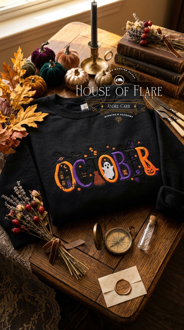 October Spooky - Embroidered Unisex Sweater