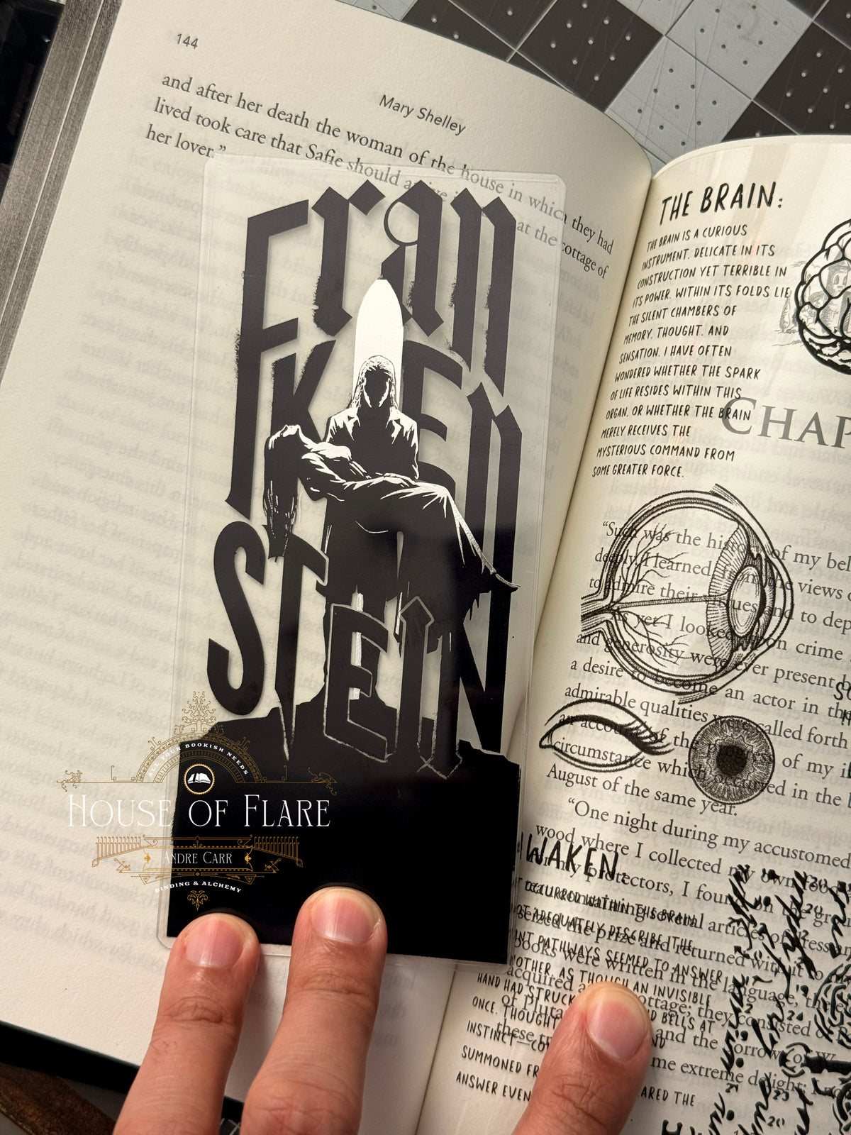 Frankenstein | Distressed Transparent Bookmark