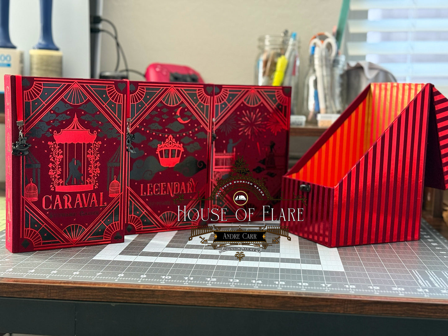 Caraval Series (WITH CASE) – Maroon Illusionist Edition | Custom | Rebound