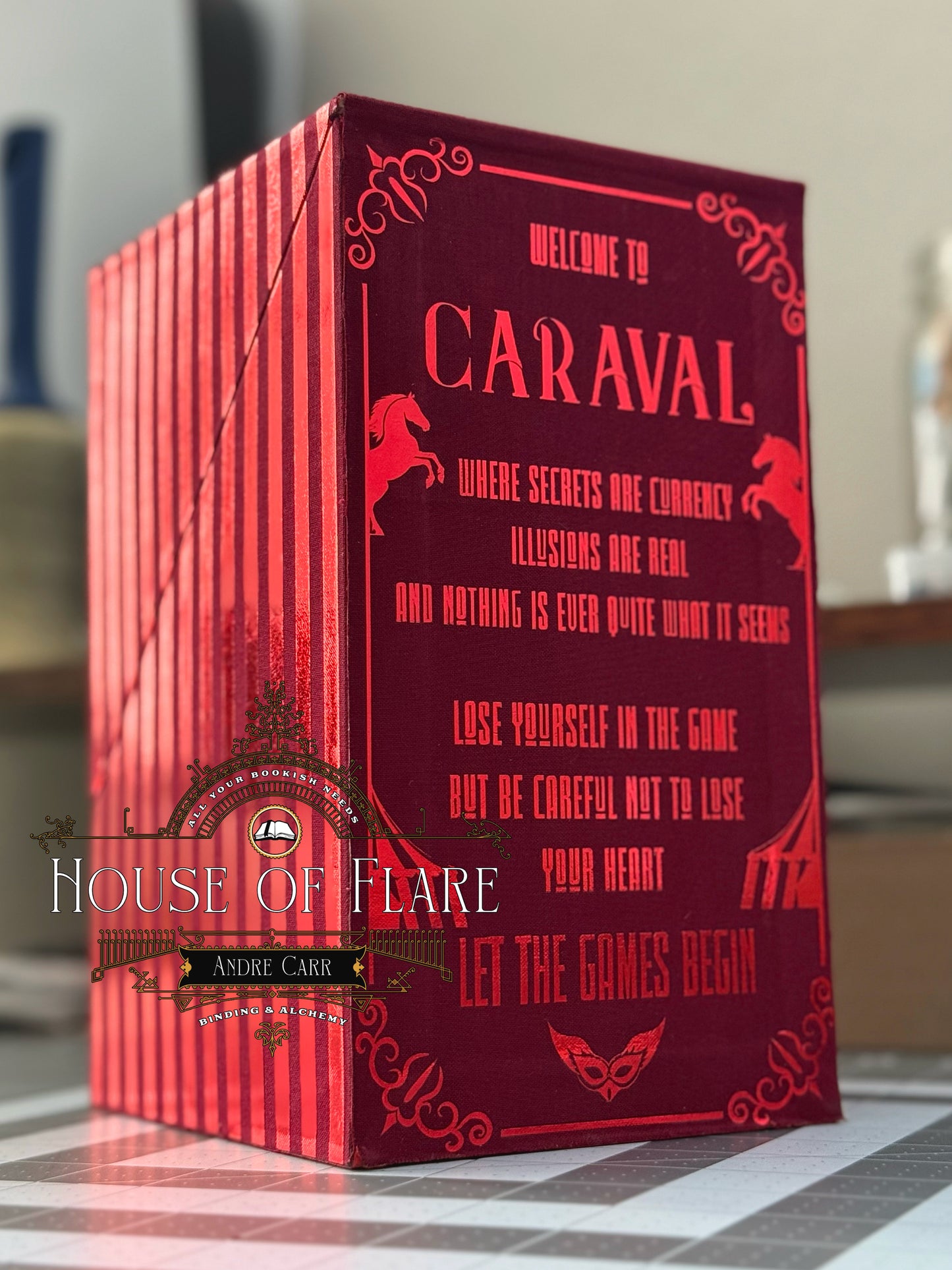 Caraval Series (WITH CASE) – Maroon Illusionist Edition | Custom | Rebound