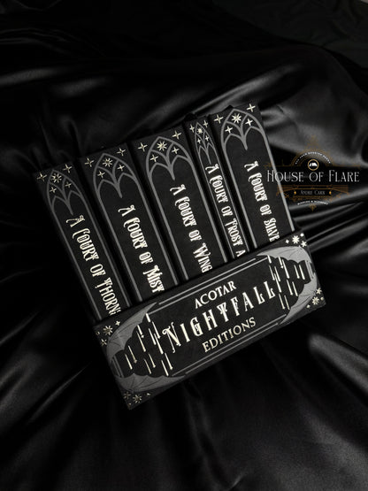 ACOTAR Nightfall Edition – Complete 5 Book Set with Custom Case (Made to order – custom rebound)