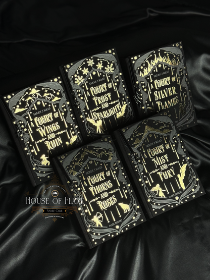 ACOTAR Nightfall Edition – Complete 5 Book Set with Custom Case (Made to order – custom rebound)
