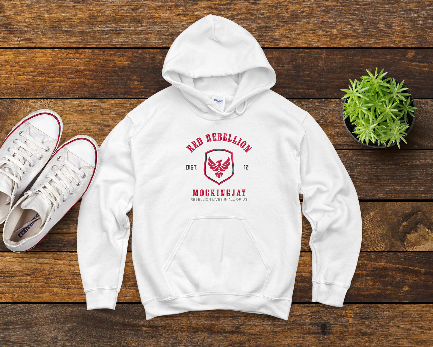 "Red Rebellion" - Sweater/Hoodie Embroidered Unisex