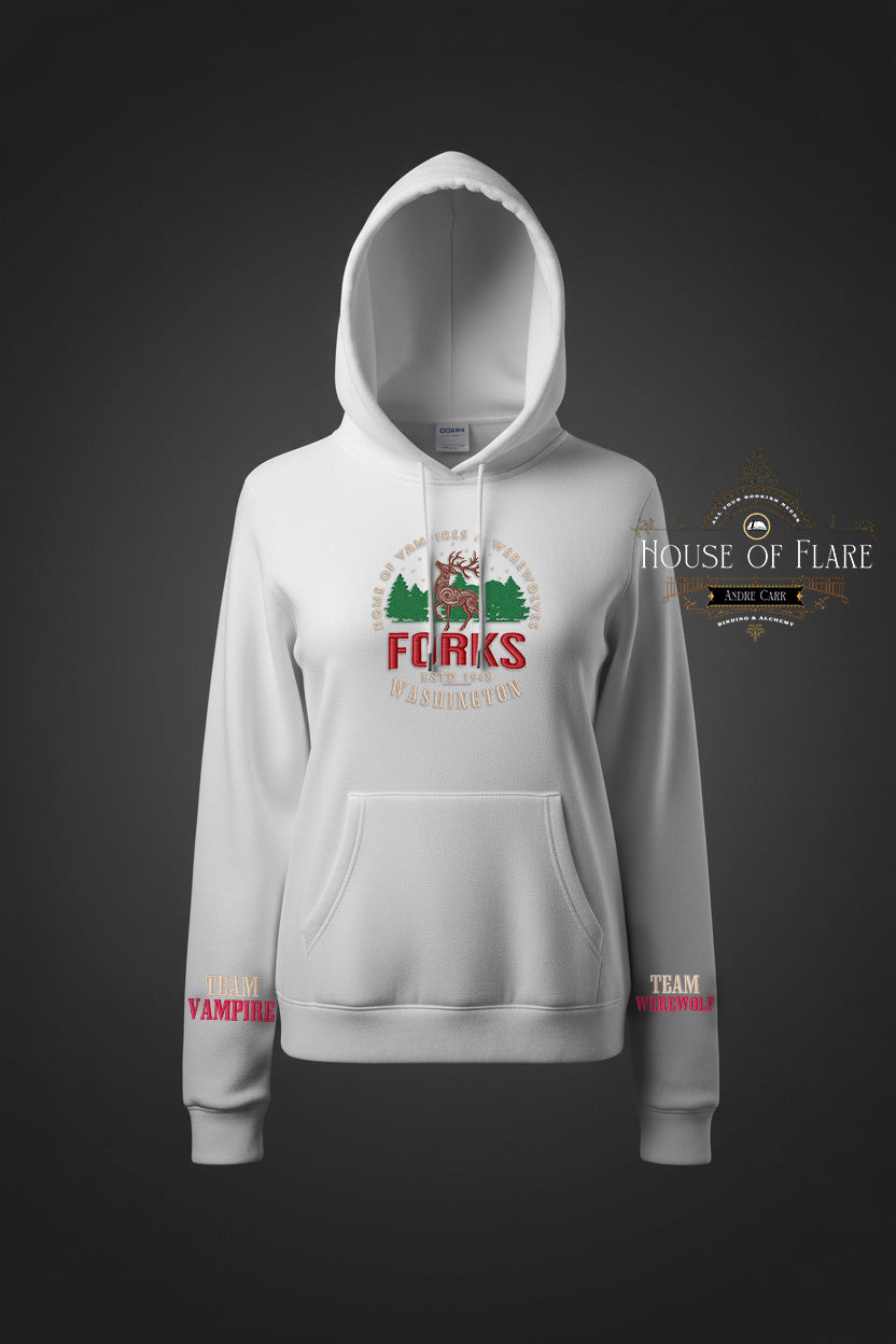 "FORKS Washington" - Sweater/Hoodie Embroidered Unisex