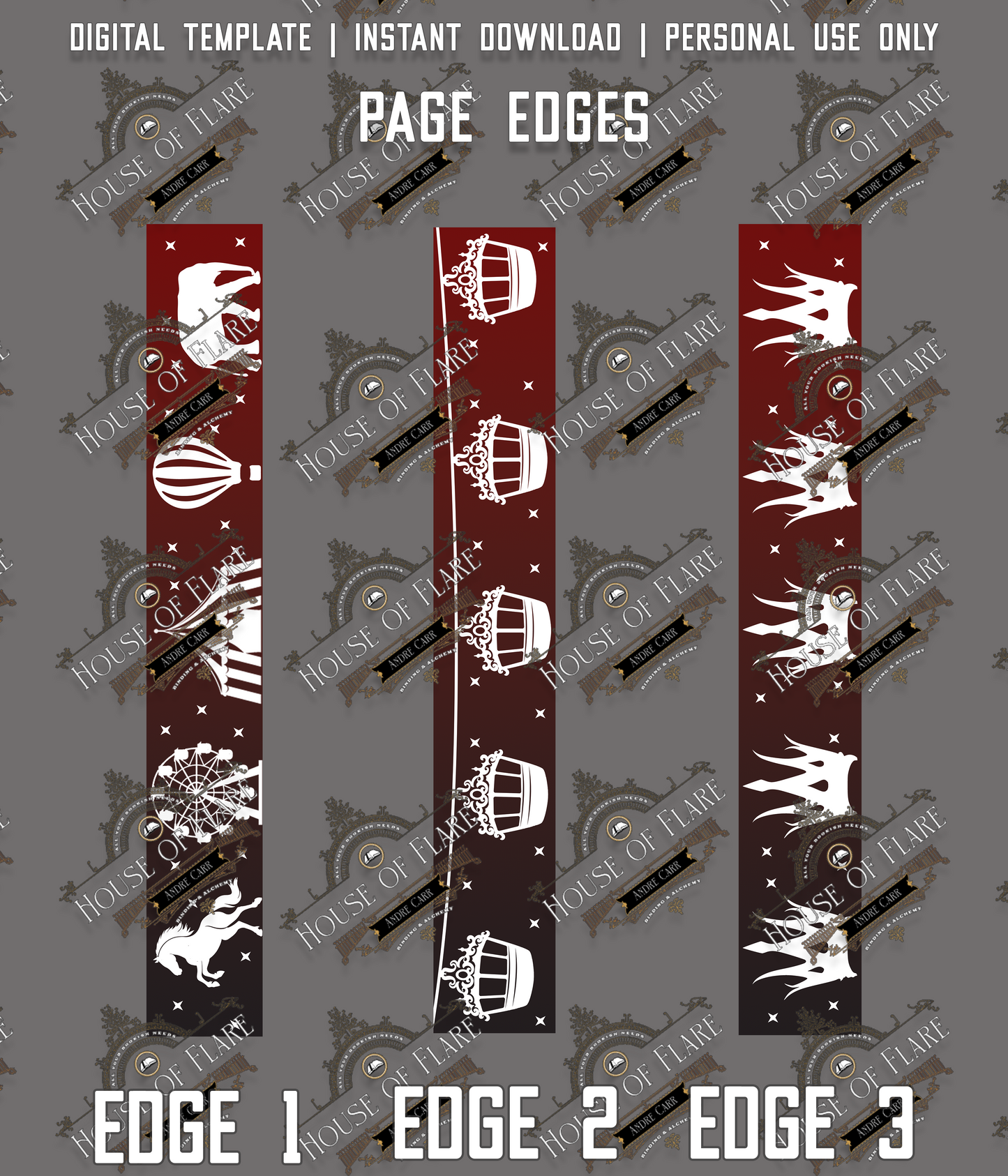 Maroon Circus | DIGITAL TEMPLATES