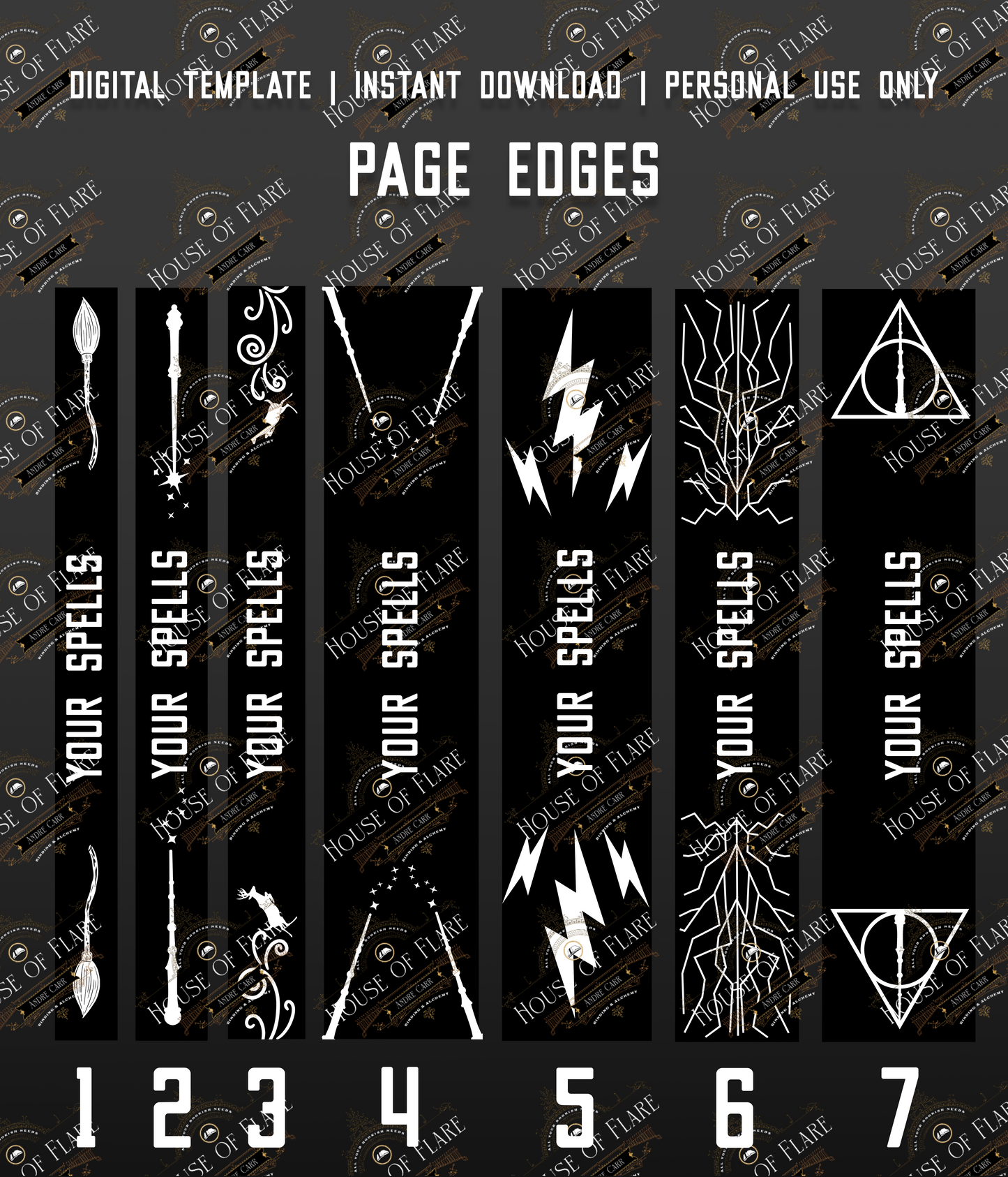 Midnight Wizard Arcana | DIGITAL TEMPLATES
